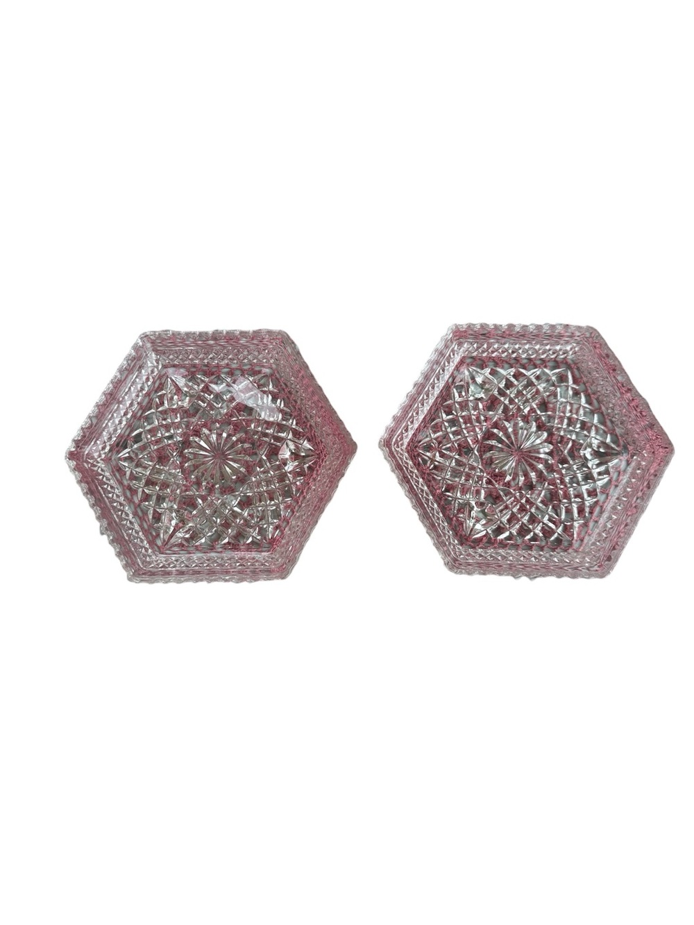Vintage Anchor Hocking Wexford Footed Crystal Dishes Set of 2